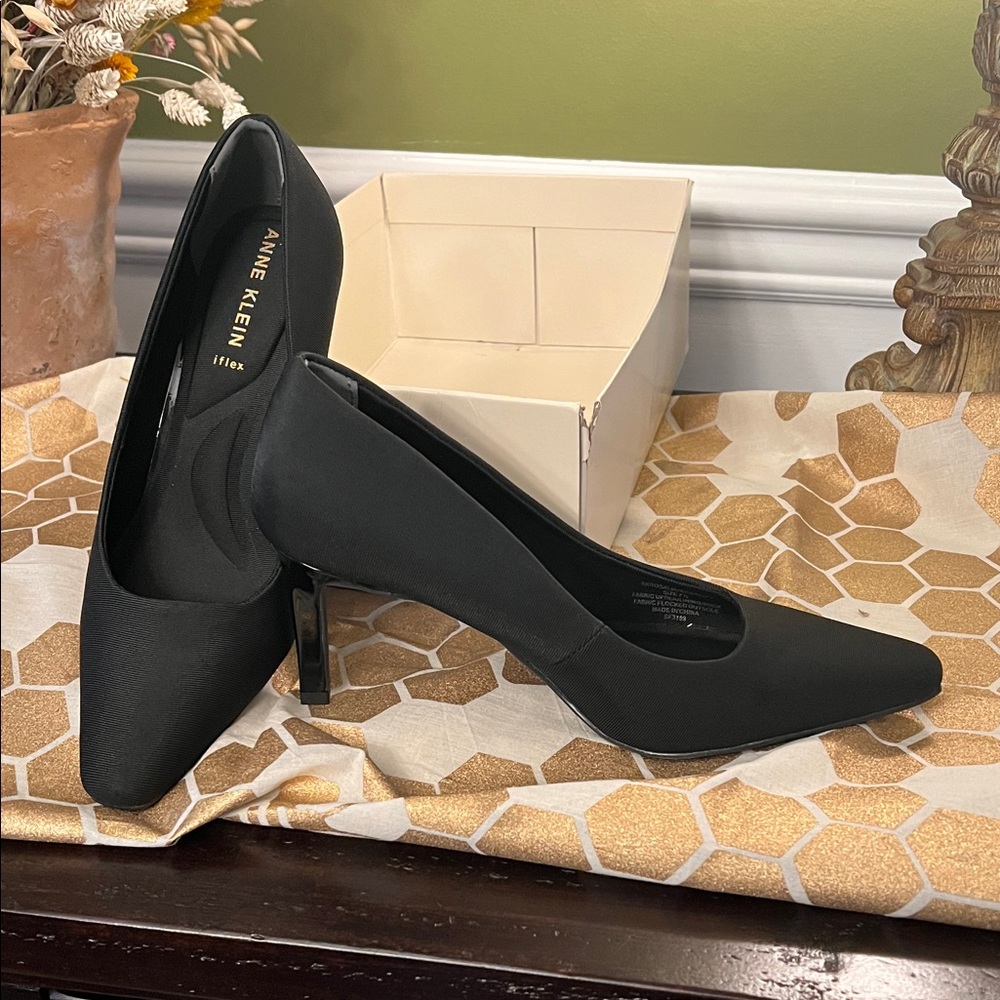 New with Partial box Anne Klein Fabric Black Heels